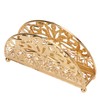 Napkin Holder Electroplating Hollow Iron Pattern Desktop Vertical Gold Metal