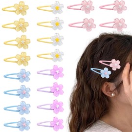 Hair Clips, Flowers, 20-piece Set, Hairpins, Cute, Colorful, Cherry Blossoms, Stylish, Hair Ornament, Hair Clip, Patchpin Popular, Painless, Children's Hair Accessories, Parties, Kindergarten, School,