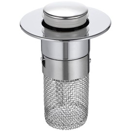 Kichvoe Tapón Universal para Fregadero De Baño Tapón De Drenaje Emergente Tipo Empuje Filtro De Drenaje para Lavabo Tapón De Drenaje para Fregadero con Cesta Recogepelos para Bañera De
