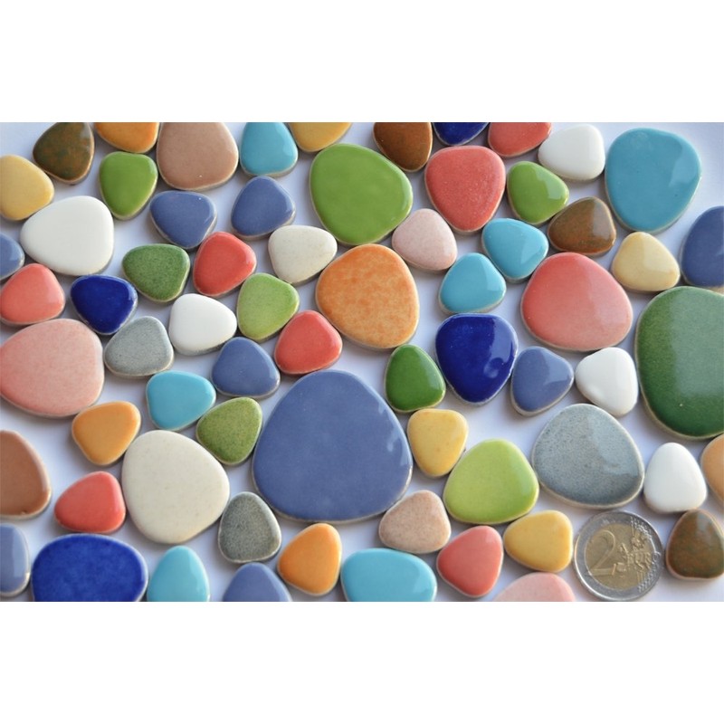 Pebbles Mosaic Stones 60 Pieces Approximately 300 g Colour Selection
