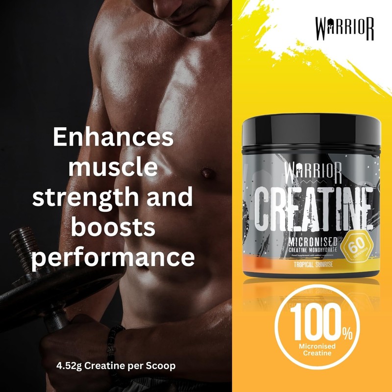 Warrior Creatine Monohydrate Powder 300g – Micronised – Proven to