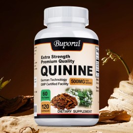 buporai Quinine Capsules 500mg - Support Leg Cramps, Stomach Health & Immune System