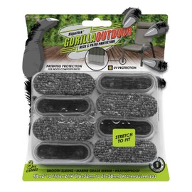 Slipstick GorillaOutdoor Berber Furniture Feet Pads with Clear Sleeve Sock (8 Pack) Weatherproof Outdoor Furniture Sliders for Rectangular Legs