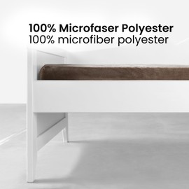 Cashmere Touch Fitted Sheet Similar to Nicky, Teddy, Corals Fleece, Children's Fitted Sheet, 70 x 140 cm, Taupe