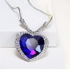Titanic Blue Heart Necklace in Pouch
