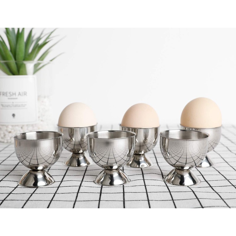 Egg Cup Tray Stainless Steel Soft Boiled Egg Cups Holder