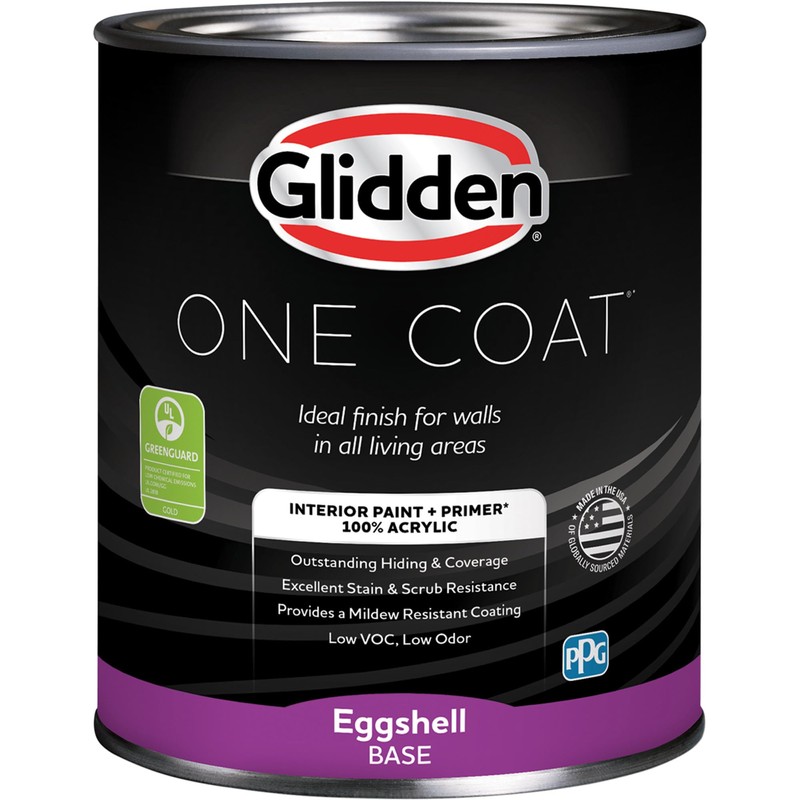 Glidden Interior Paint + Primer: Pink/Brandy Alexander, One Coat, Eggshell,