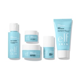 e.l.f. Jet Set Hydration Kit | TSA Friendly Skin Care | Cleanser, Balm, Moisturizer, Eye Cream and Night Cream