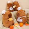 Karoeiwa Capybara Plush with Cooking Chef Hat Holding Cheese 9.8