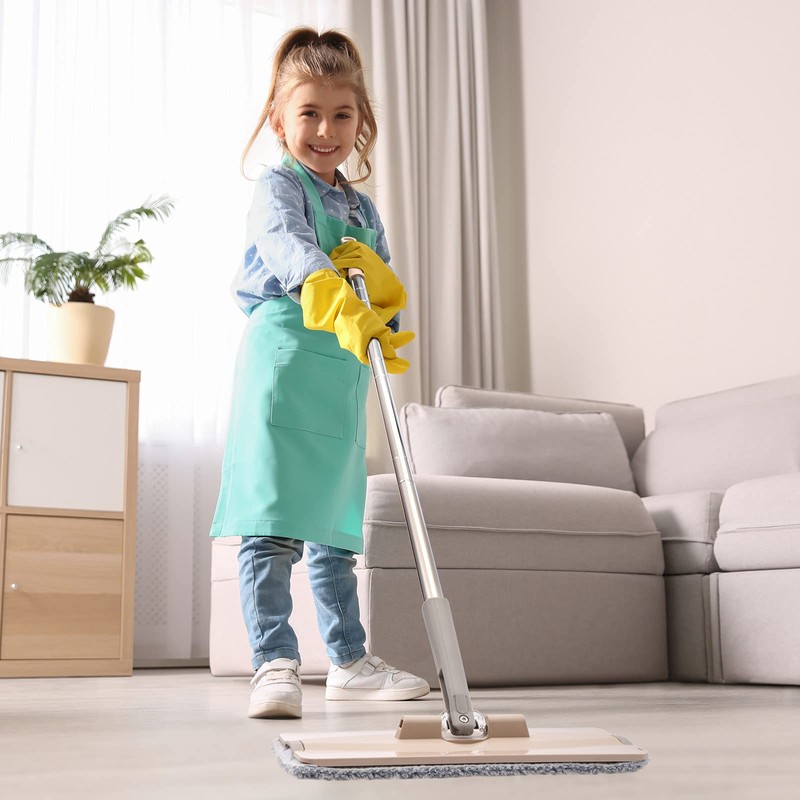Bycarm Microfiber Cleaning Pads Compatible with Squeeze Flat Mop (6