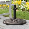 Walker Edison Dom Classic Polyresin Round Umbrella Stand with Metal