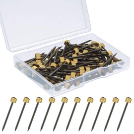 Nails for Hanging Picture Painting, Decorative Hanging Hardware Gold Nails Kit Picture Hangers Holds up to 5-30 Lbs, 0.05 Inch(100 Pieces)