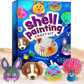 Kit de Pintura de Conchas Marinas para Niños, Set de Arte y Manualidades, Regalo para Actividades Artísticas Creativas, Adecuado Tanto para Niños Como para Niñas.(color-A)