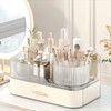 DASITON Makeup Organizer with Drawers and Rotating Makeup Brush Holder,Large