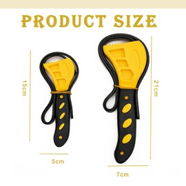 GETFACAI 2PCS Strap Wrench, Rubber Strap Wrench, Plumbers Wrench, Adjustable Rubber Strap Wrench Universal Oil Filter Spanner, Tighten and Loosen Adjustable Wrench Tool, Wrench Tool, Filter Wrench