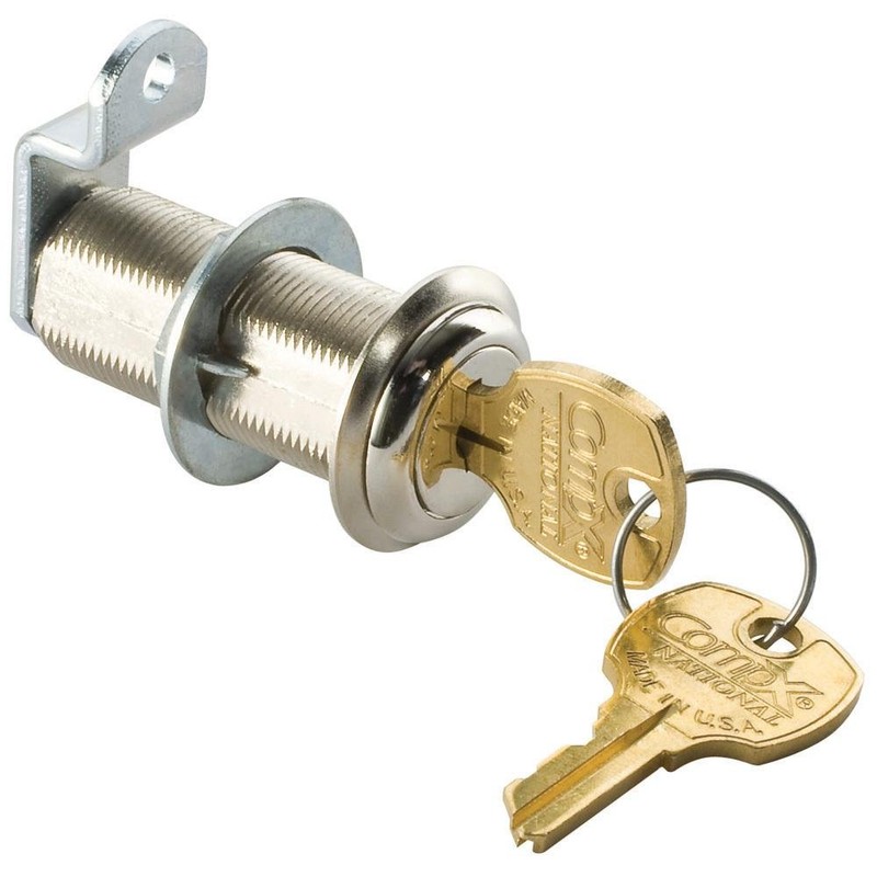 1-3/4" Long Cylinder Lock - Brass, keyed alike