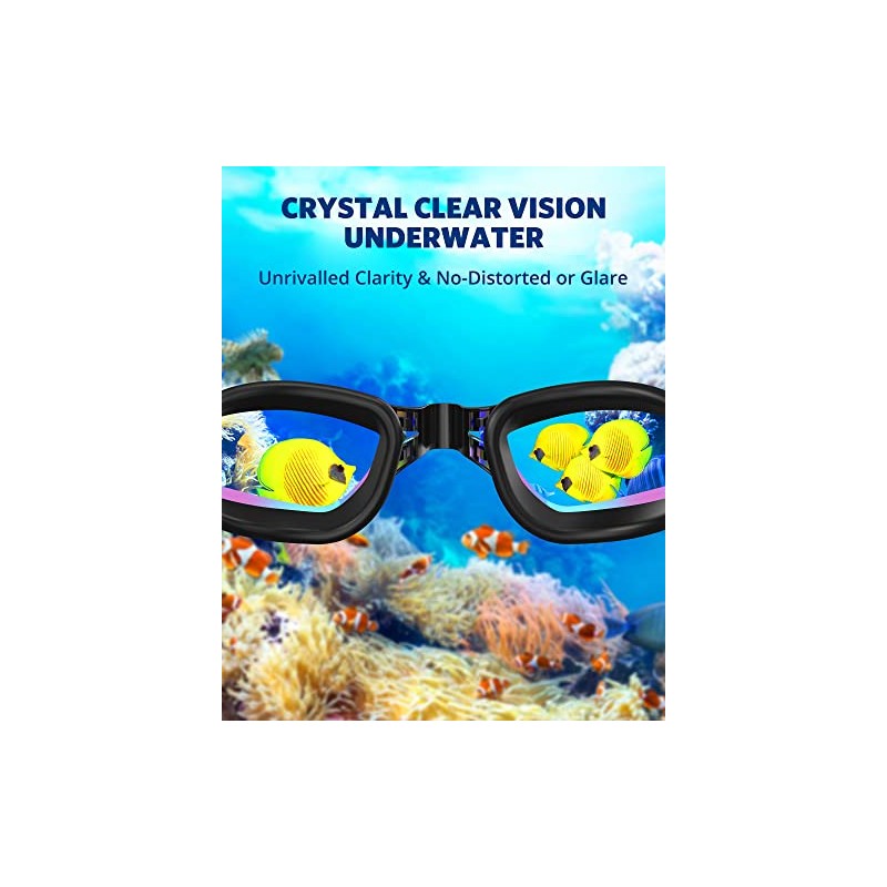 Aegend Gafas de Natación para Adultos, Multicolor, Protección UV y
