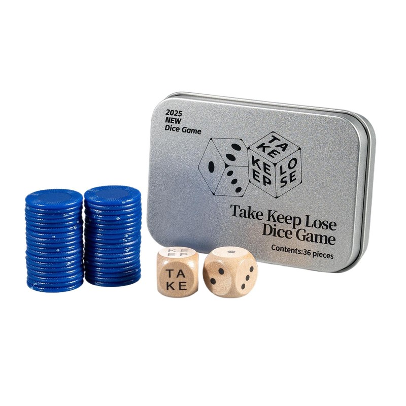 Ammwgnnep 2025 Dice Game, Take Keep Lose Dice Game Set,