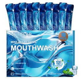 Travel Size Mint Mouthwash Packets - TSA Approved Oral Care