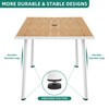 YITAHOME Outdoor Dining Table, 59" Patio Dining Table w/ 2.2"
