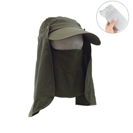 Orurdo Fishing Gear UV Protection Sun Shade Hat, New Version (13 Colors in All), Folding Function, 360° UV Protection, Neck Guard, UV Protection, Heatstroke Protection, Sunburn Protection, 4-Way Face