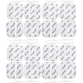 axion 16 TENS EMS Elektroden Pads 5x5 cm, wiederverwendbare Klebeelektroden für TENS Geräte & EMS Trainer, sehr gute Haft- Leitfähigkeit, 2mm Steckanschluss - Zert. Medizinprodukt - axion