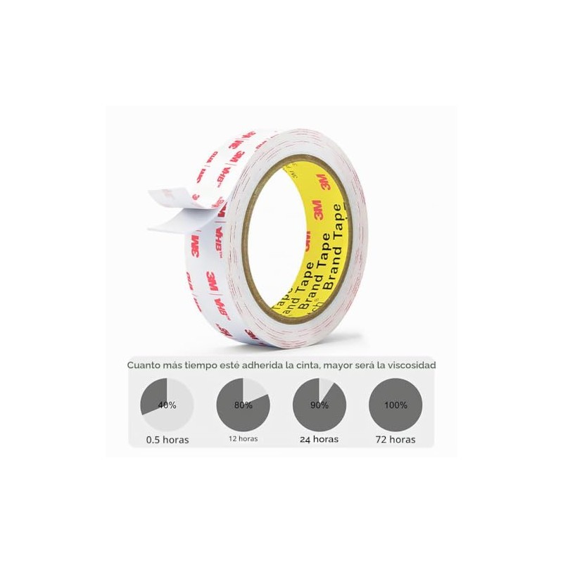 3M VHB Cinta de Montaje de Doble Cara Resistente Hecha