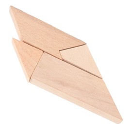 Gatuida 4pcs T-Word Puzzle Four Tricks Shape Puzzles Teasers Geometric Game Adults Classroom for Color Educational Number Adult Puzzle Brain Puzzle Cube Wood Khaki