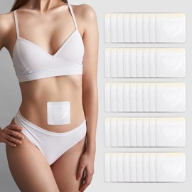 Disposable Self-Adhesive Organic Castor Oils Pack Wrap for Belly Button,Highly Absorbent Belly Button Castor Oil Wrap, Castor Oil Pack Kit for Promotes Digestion,No Wash (3.2inX3.2in 54Pc)