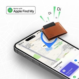 Wallet Tracker Card 2 Pack, Works with Apple Find My (iOS Only), Rechargeable Bluetooth Anti-Loss Item Locator for Wallet, Passport, Luggage, Bags and Personal Items
