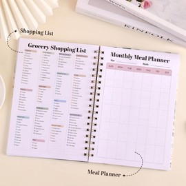 icceemee All-in-One Family planner Organizer & Home Management Binder: Calendar Scheduling, Finance Budget, Meal Planning & Grocery Lists, Cleaning Schedule, Activities & Health Tracker,For Busy Moms & Households