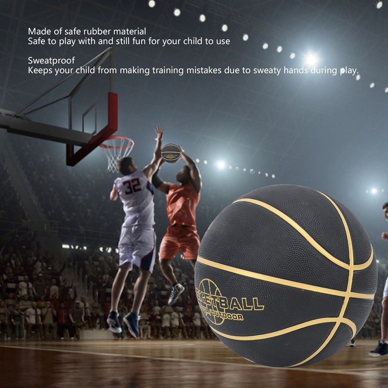 Black Basketball Training Wear Resistance Safe Large Particles Easy Grip