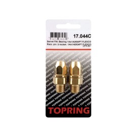 TOPRING 17.044C FLEXCOIL Replacement Swivel Hose-end Fittings, 1/4 I.D. X 1/4(M) NPT, Pack of 2 Fittings, Series 17