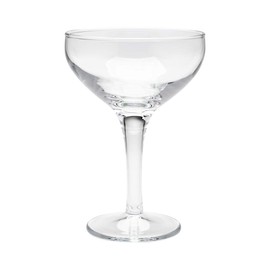 Cascata 7 Ounce Cocktail Coupes, Set Of 6 Tempered Coupe Glasses - Wide Bowl, Chip-Resistant, Fine-Blown Glass Retro Champagne Glasses, Dishwasher-Safe, For Champagne Or Cocktails - Restaurantware