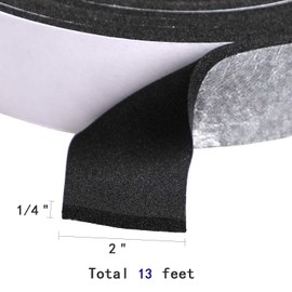 MXCELL High Density Foam Tape Waterproof Sealing Strip CR Strips Neoprene Single-Sided Adhesive EVA Seal 2in X 1/4in X 13Ft