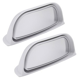 DUSCOKE 2PCS Adjustable Blind Spot Mirrors for Car Rear Seat - Wide Angle Convex B-Pillar Side View Mirror for Second Row Door Safely Get-Off, HD Glass Stick-on Auxiliary Mirror for Car SUV (White)