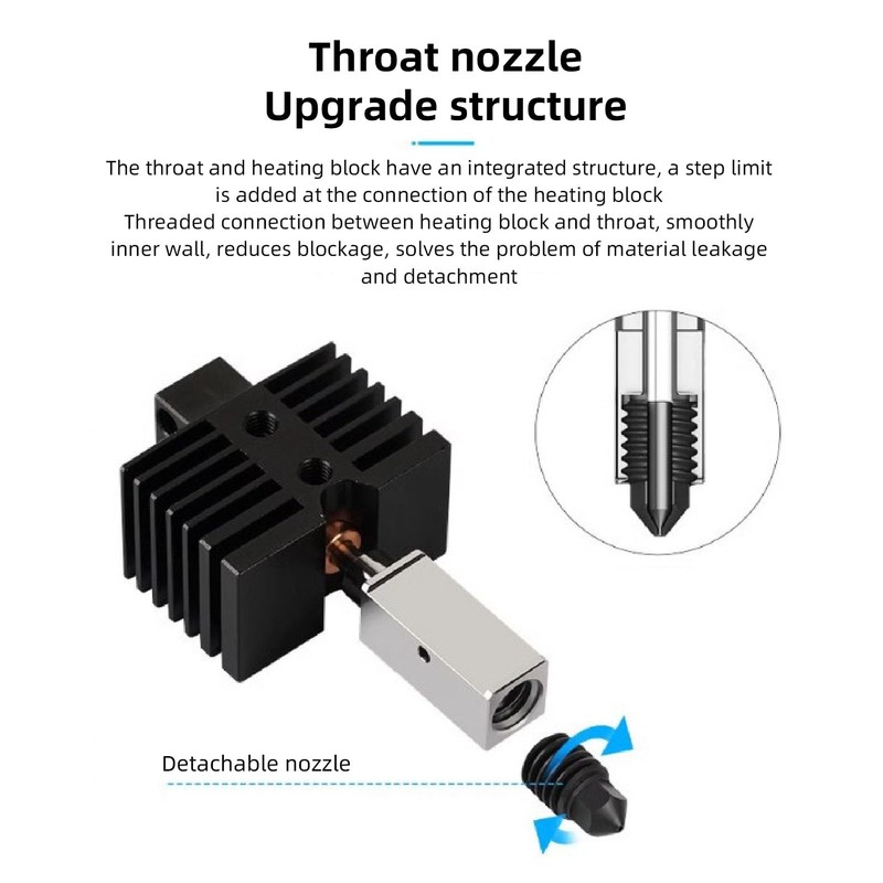 Ceramic Hotend Kit, Hardened Steel Nozzle for Qidi X Plus