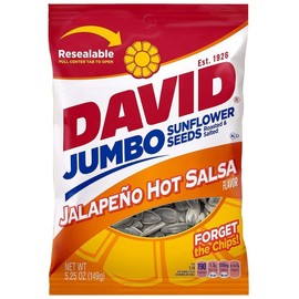 David Jumbo Sunflower Seeds Jalapeno Hot Salsa (Pack of 4)
