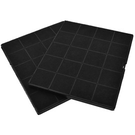 AllSpares Activated Carbon Filter (x2) for Cooker Hoods Suitable for Airforce AFFCAF16 and Whirlpool 481248048198 (237 x 191 x 15 mm)