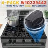 4 Pack W10339442 Whirl-Pool Stove Knobs Replacements, PS11753188 Whirlpool Stove/Gas/Oven