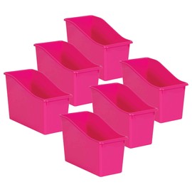 Teacher Created Resources Pink Plastic Book Bin, Pack of 6