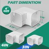 TAKTOPEAK Mini-split Line Set Cover Parts: 4" Flat Elbow Line
