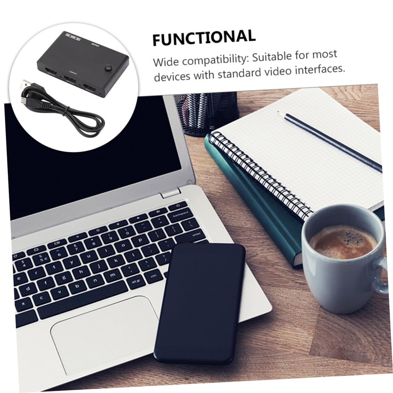 Angoily Video Splitter for Laptop Game Console Easily Between Inputs