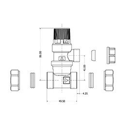 Heatrae Sadia Megaflo / Megaflow 8 Bar Expansion Relief Valve 95605893