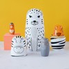 5Pcs Russian Nesting Dolls Hand Made Exquisite Wooden Animal Nesting