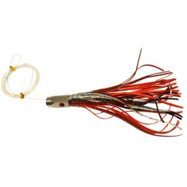 Eat My Tackle 8 in. Red & Black Slanted Jet Head - Fully Rigged Fishing Lure - "Turbo Dog"