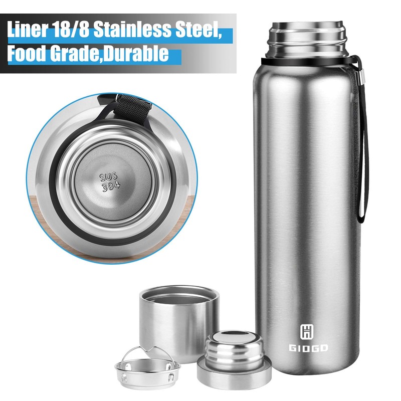 Insulated vacuum Thermo Bottle 1500ml/50.7oz with cup Stainless steel coffee