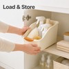 3pcs Curved Plastic Storage Bins for Home Organization - Open-Front