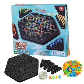 Kisangel Unique Triangle Chain Chess Family Friendly Portable Multiplayer Iq Challenge