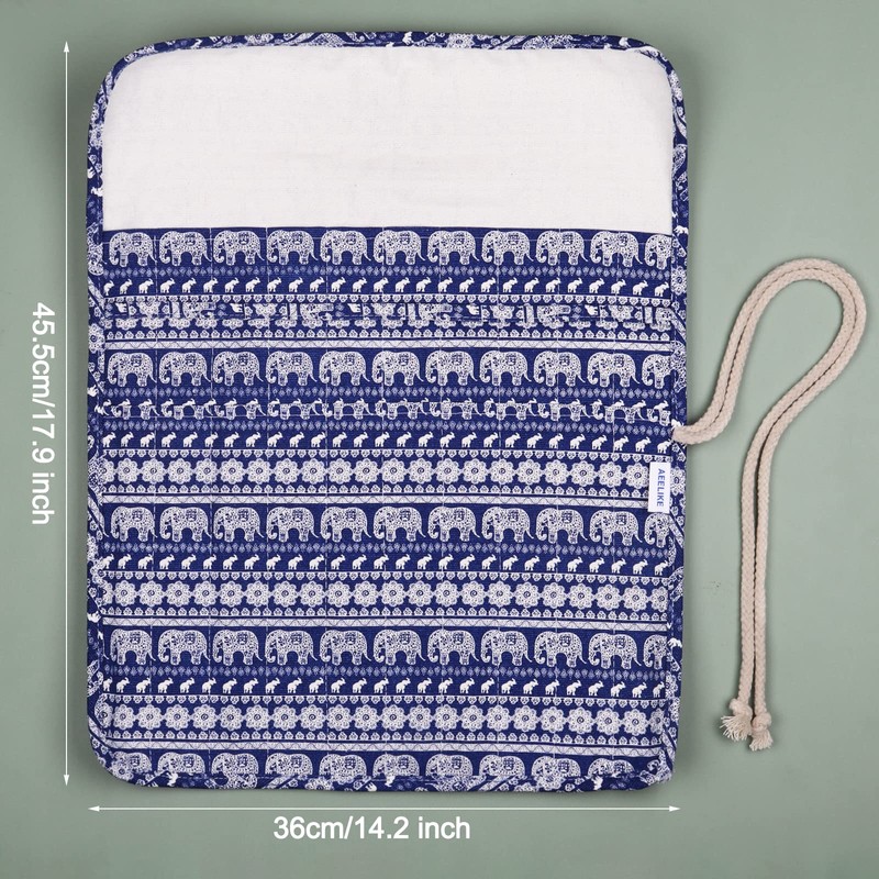 Aeelike Knitting Needle Roll Up Case Empty, Large Knitting Needle